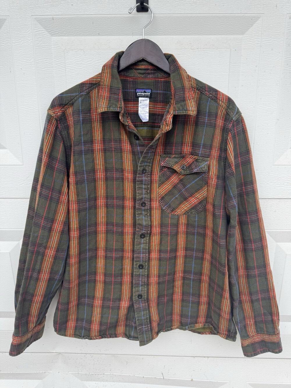 Patagonia Organic Cotton Shirt Long sleeve Plaid Men’s Sz L Large